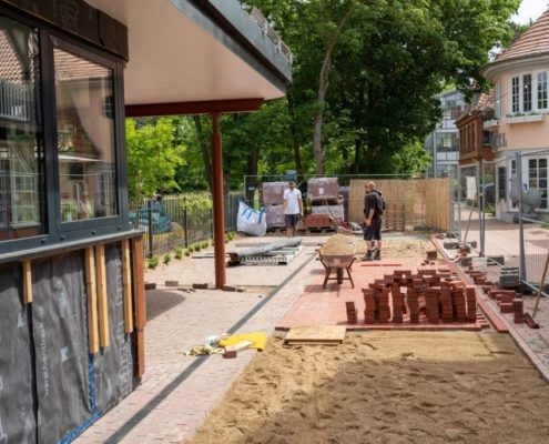 Baustelle Gartenbau - Baustelleneinrichtung