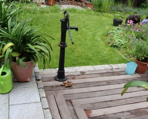 Terrasse – Materialmix Terrasse – Materialmix: Hlz und Naturstein