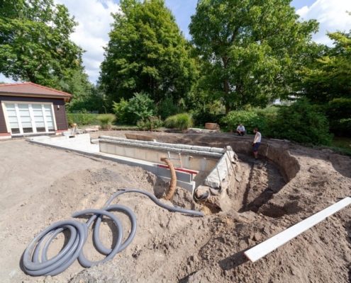 Bau eines Schwimmteiches