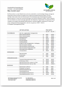 Vorschua KOsten Garten- und Landschaftsbau